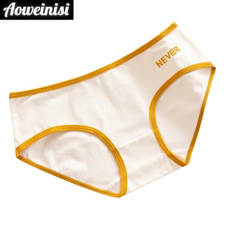 Quần lót cotton màu trơn đính nơ thời trang cho nữ