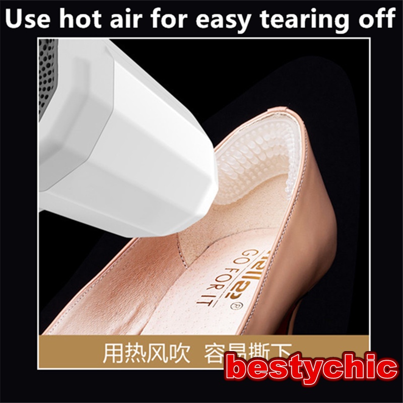 1 Cặp Miếng Lót Gót Giày Bằng Silicon Mềm Trong Suốt Chống Trượt