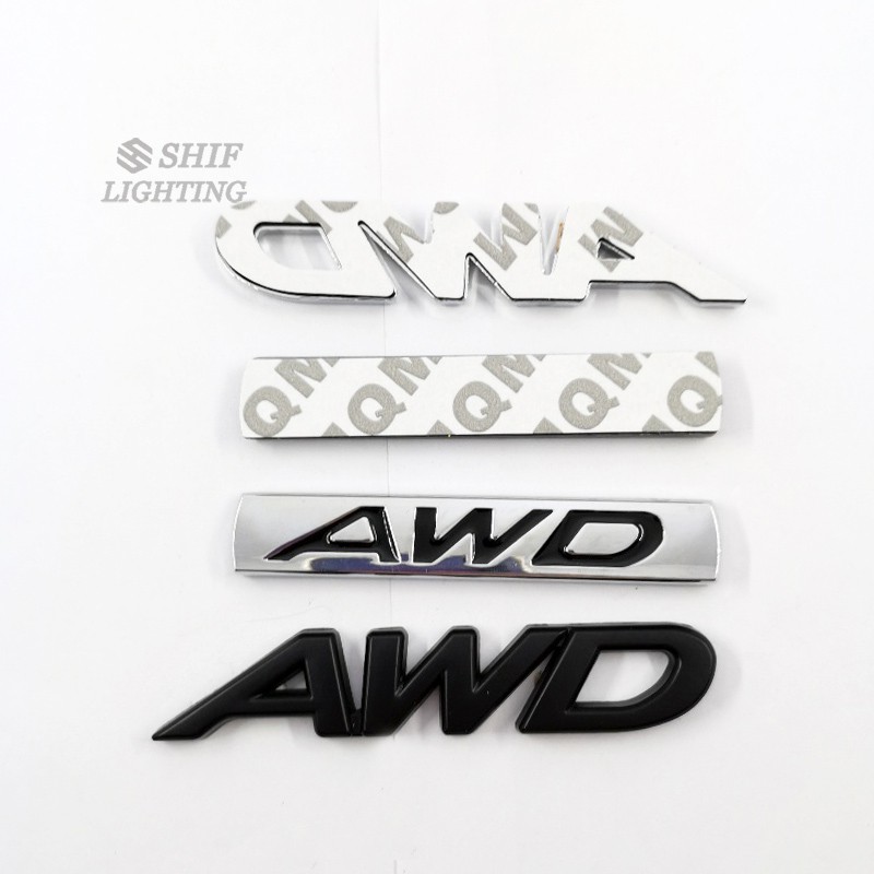 Miếng logo dán an chữ AWD bằng kim loại cá tính dành cho xe Mazda
