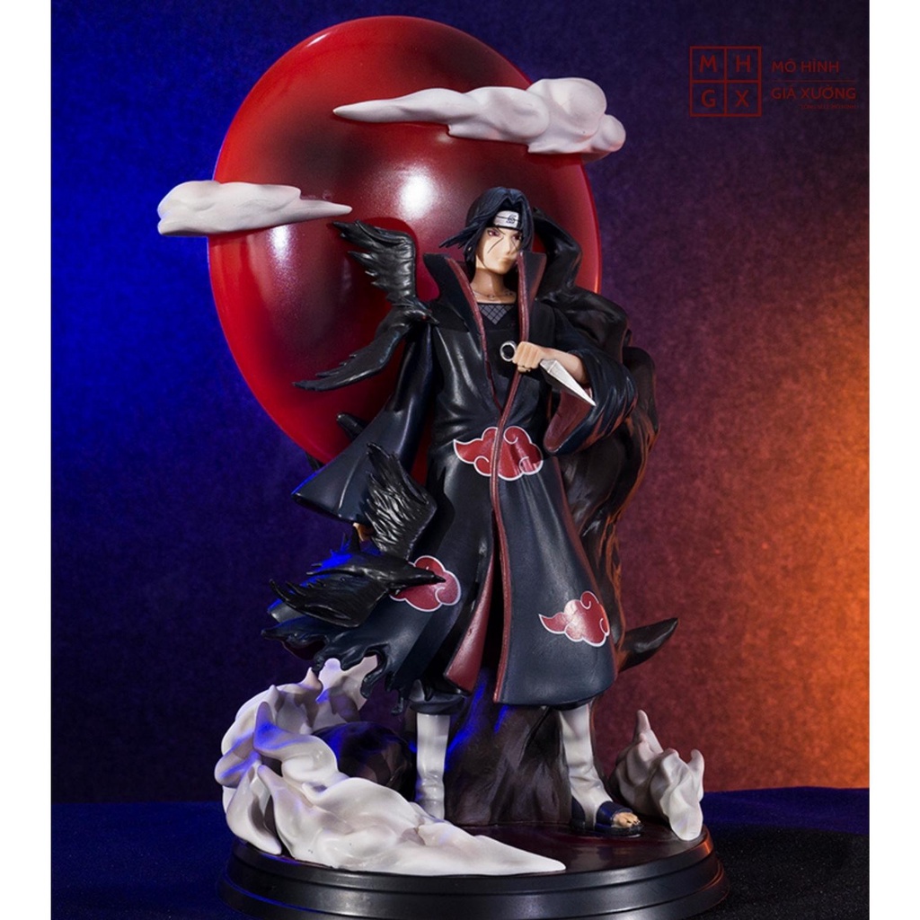 Mô hình  Uchiha Itachi thuộc tổ chức Akatsuki ( Mặt Trăng Có Led ) Cao 35cm - Naruto Shippuuden - Tượng Figure Naruto