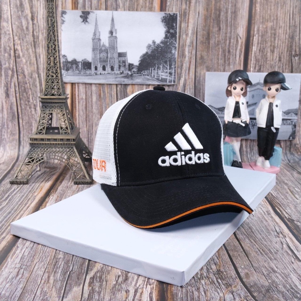 Nón kết, mũ lưỡi trai nam nữ Adidas phối lưới vải Kaki xịn chuẩn thời trang .