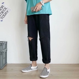 Quần jean rách gối Unisex