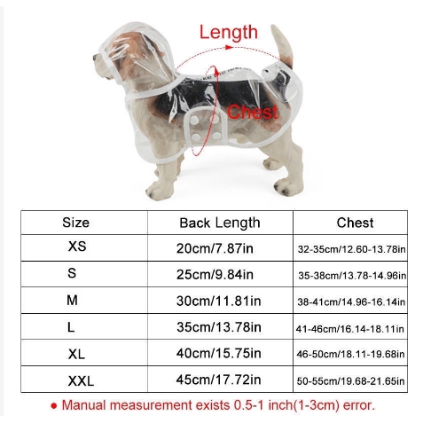 Áo mưa trong suốt thời trang cho thú cưng