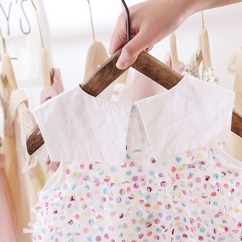 Bộ Đầm Không Tay Nhiều Màu Sắc Thời Trang Mùa Hè 2020 Dành Cho Bé Gái 1-3 Tuổi