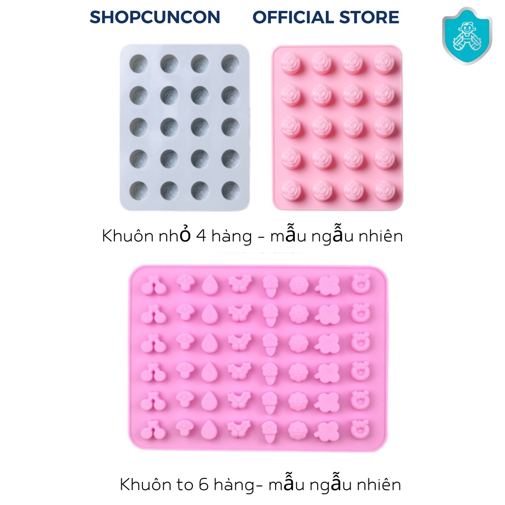 Khuôn làm kẹo dẻo cho bé bằng sillicon dẻo chịu nhiệt cao, khuôn sillicon làm kẹo chipchip
