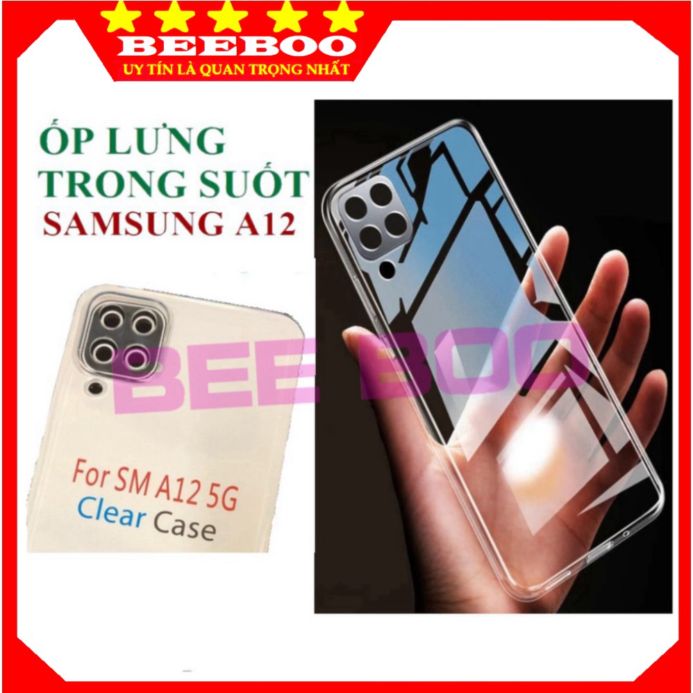 ⚡Sale khủng⚡ Ốp lưng SamSung A12- Dẻo-Trong suốt-lâu ố vàng-Thiết kế bảo vệ Camera không bị trầy xước-Chất liệu TPU.