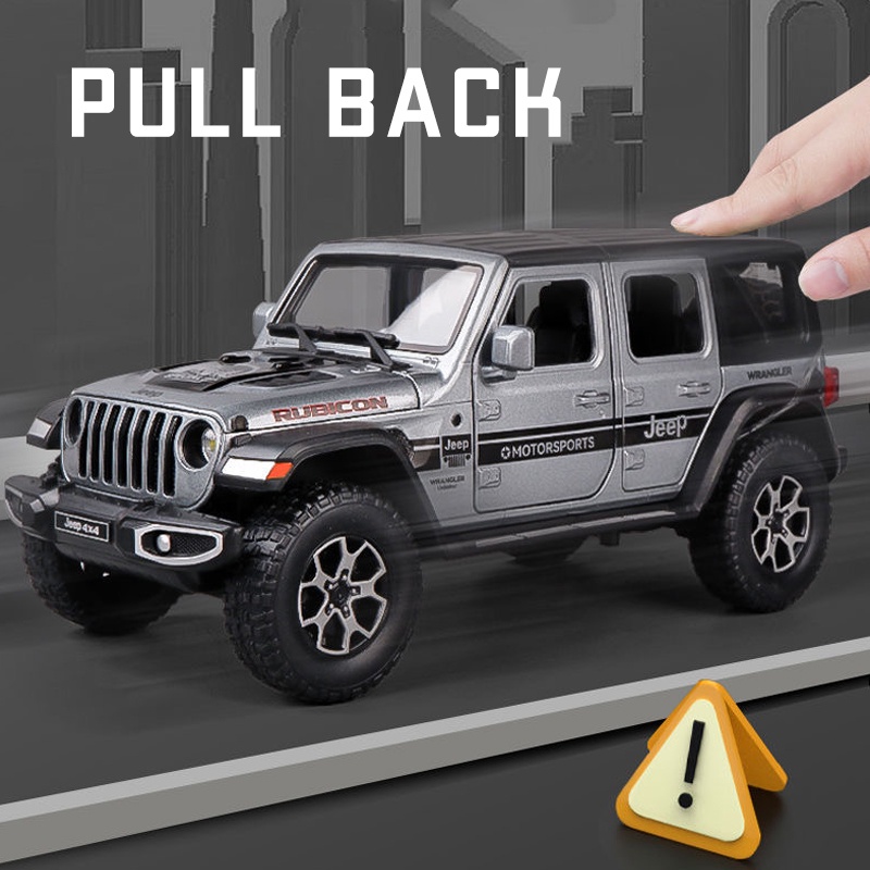 Mô Hình Xe Jeep Wrangler Bằng Hợp Kim Tỉ Lệ 1: 22 Có Đèn Và Nhạc