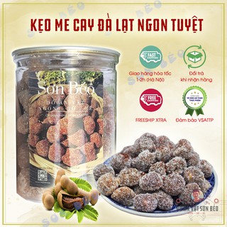 Kẹo me cay Đà Lạt 400g hũ PET, chua chua cay cay, ăn là nghiền | Ăn vặt Sơn Béo