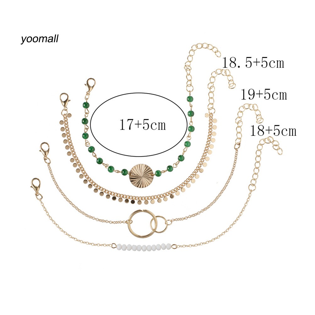 Set 4 Vòng Tay Kim Sa Thời Trang Cho Nữ