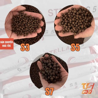 1kg Cám STELLA 40% Đạm Nổi Cho Cá Koi, Cá Lóc - Thức Ăn Cá Koi Tanh, Kích Ăn Cho Cá