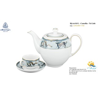 Bộ trà/cà phê minh long 1 - bộ trà 0.8 l - camellia - tứ linh