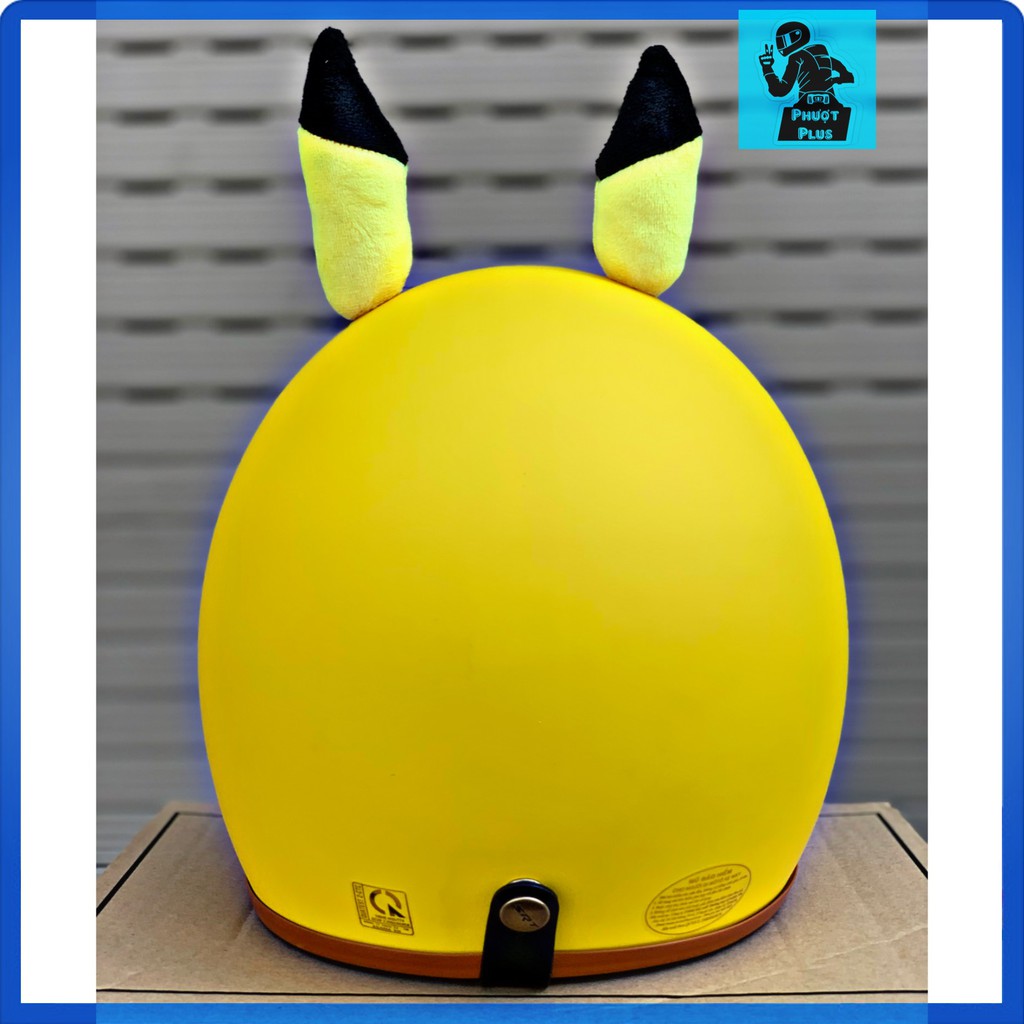 [Mã LIFEAUMAY giảm 10% tối đa 30k đơn 150k] Mũ bảo hiểm 3/4 Pikachu Cao Cấp