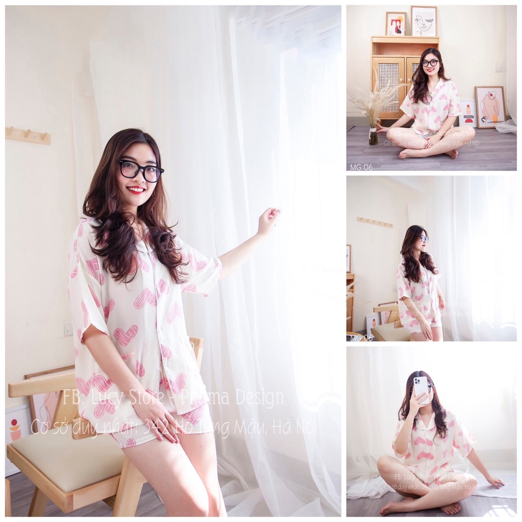 Đồ bộ pijama - bộ ngủ nữ lụa mango hàng thiết kế cao cấp chất siêu mát không nhăn mặc quần áo ngủ mặc ở nhà dễ thương