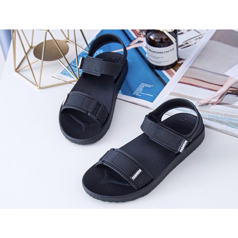 Giày sandal nhựa quai ngang chất liệu cao su, đi biển, đi mưa siêu bền chống trơn trượt. (sandal 2 quai fashion)