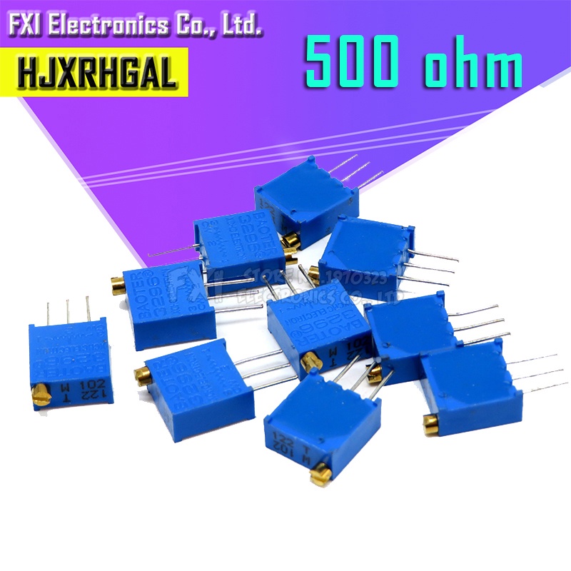 10 Chiết Áp 3296W-1-501LF 3296W 500 ohm 501 3296W-1-501 3296W-501 W501 Chất Lượng Cao