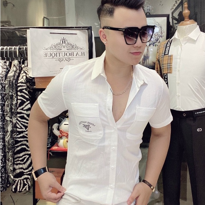 Sơ Mi Nam Ngắn Tay Vải Đũi Cao Cấp