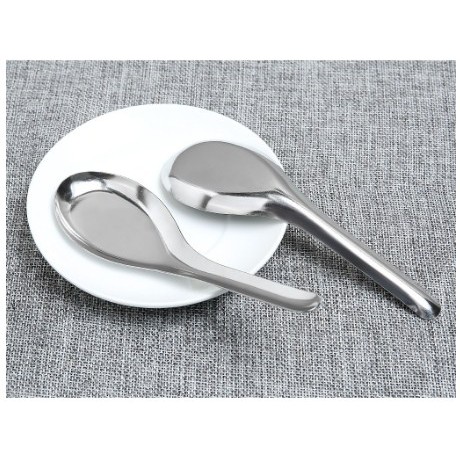 Combo 5 thìa inox ăn cơm  thìa inox ăn phở CÁN NGẮN (Giao mẫu ngẫu nhiên)