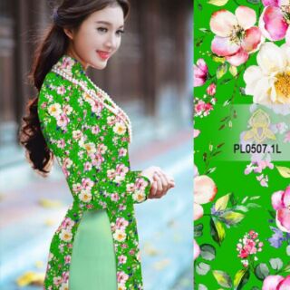 Vải áo dài hoa nhỏ