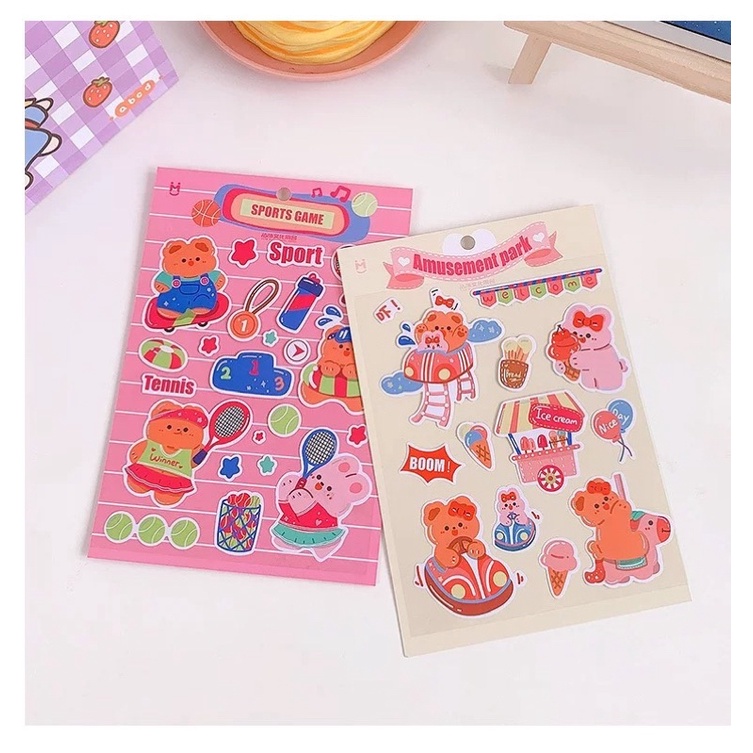 Sticker dán hình - dán ốp lưng, dán bình nước, dán nón bảo hiểm phụ kiện trang trí xinh xinh