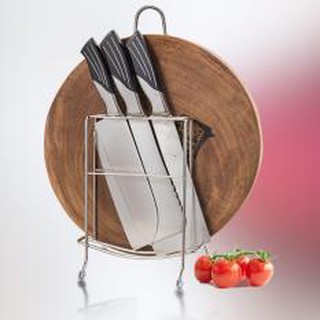 Giá để dao thớt inox loại mới có 2 ngăn để dao và để thớt