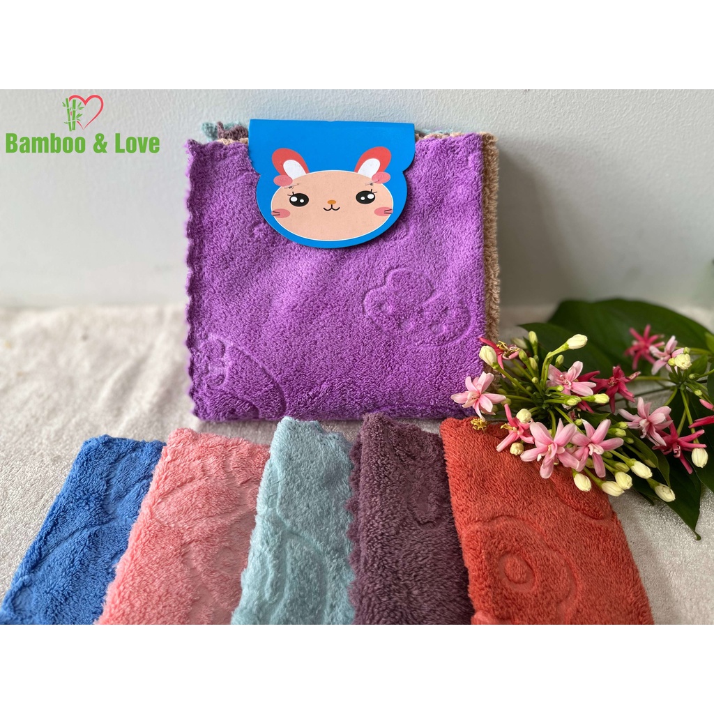 Combo 5 Khăn lau đa năng hình gấu 30x30