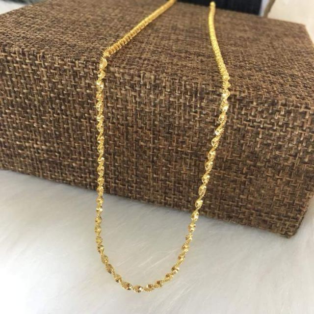 Dây chuyền bạc xi vàng