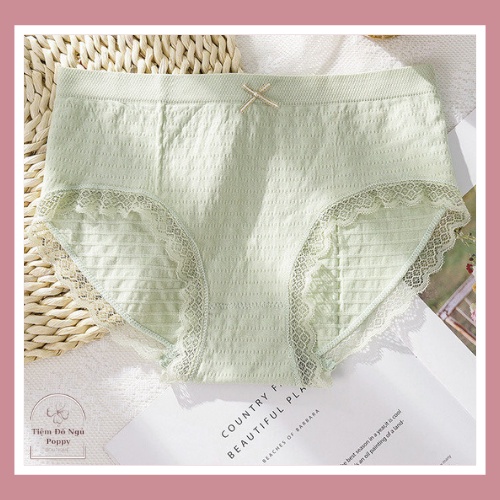 Quần lót nữ cotton không đường may, thoáng khí giữa eo cao cấp kháng khuẩn giá rẻ POPPY QL02 | BigBuy360 - bigbuy360.vn