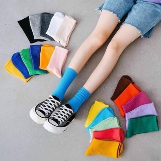 Combo 5 đôi tất cao cổ sắc màu, 7 sắc cầu vồng siêu đẹp