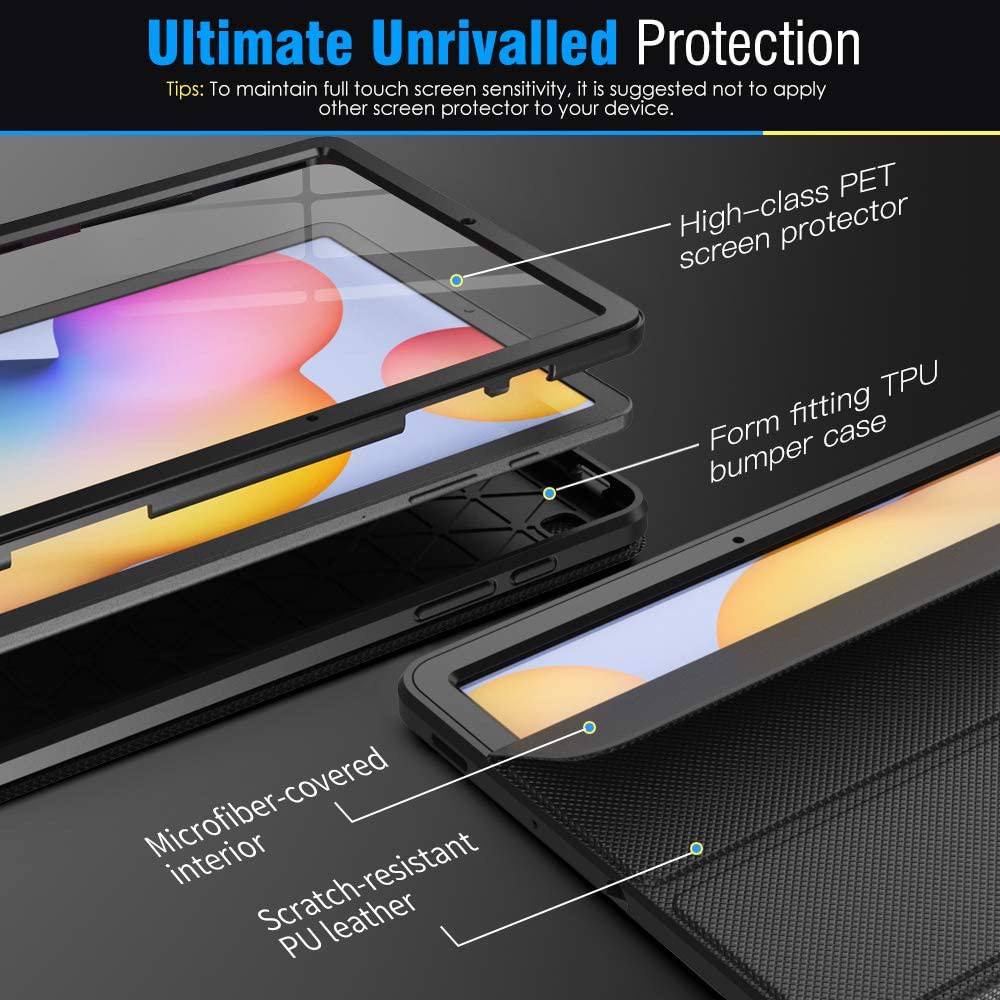Ốp Máy Tính Bảng Siêu Mỏng Chống Sốc Kèm Ngăn Đựng Bút Cho Samsung Galaxy Tab S6 Lite 10.4 &quot;2020 Sm-P610 / P615