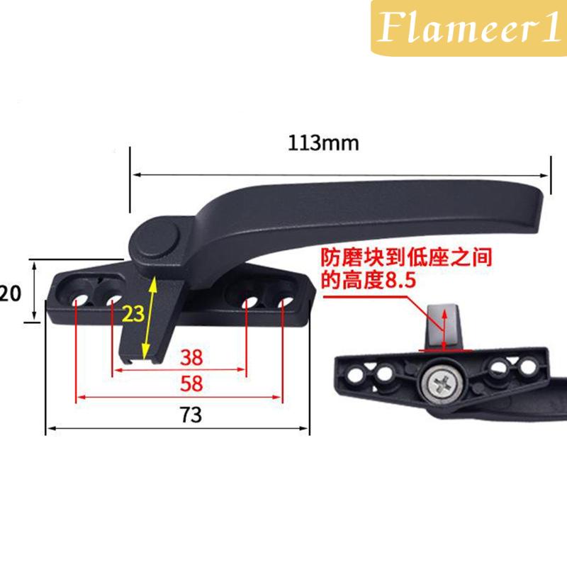 [Flameameer1] Tay Nắm Cửa Sổ Trái / Phải Bằng Hợp Kim Kẽm Màu Đen