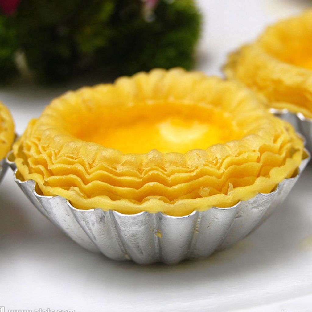 Bộ 10 Khuôn Nhôm Làm Bánh Tart Trứng
