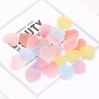 Charm kẹo tim đường màu ombre