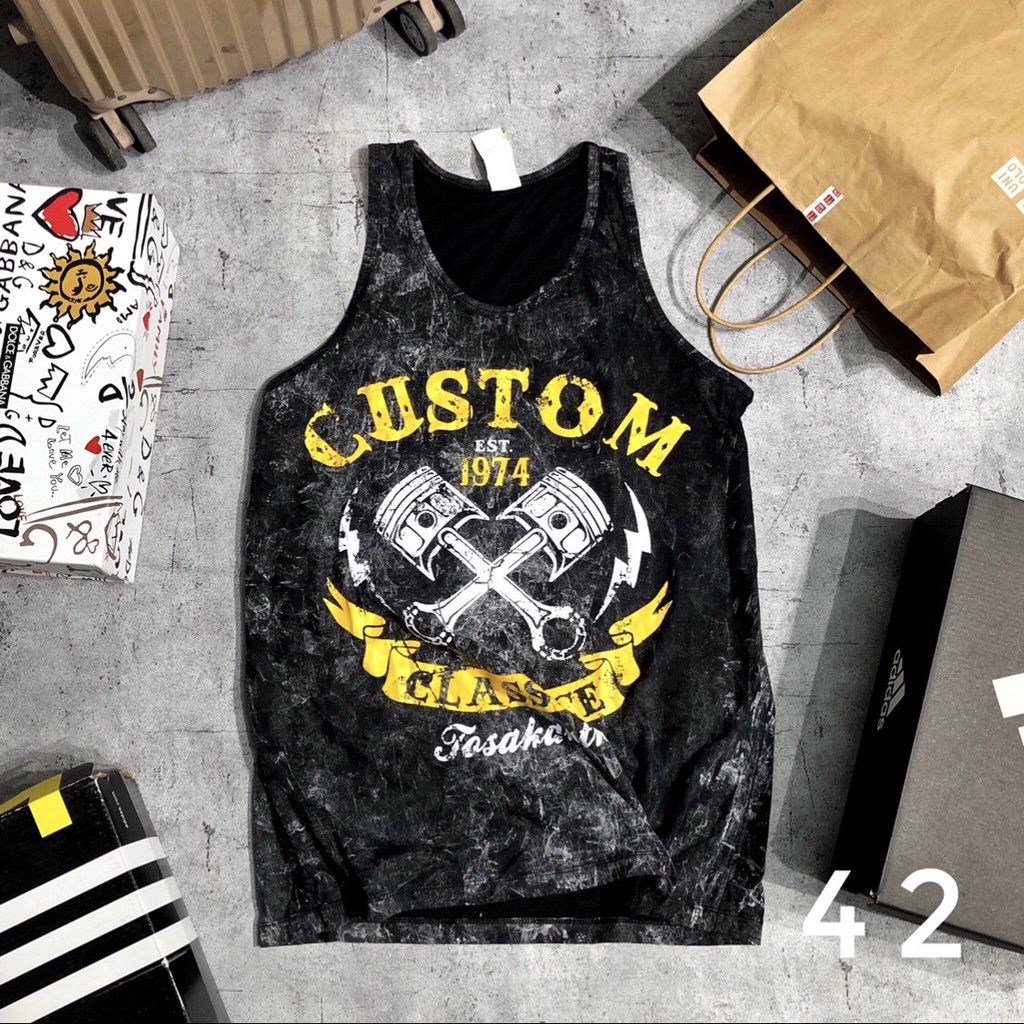 Áo tanktop gym bigsize nam sát nách ba lỗ thể thao cotton cao cấp SNTL 42 46