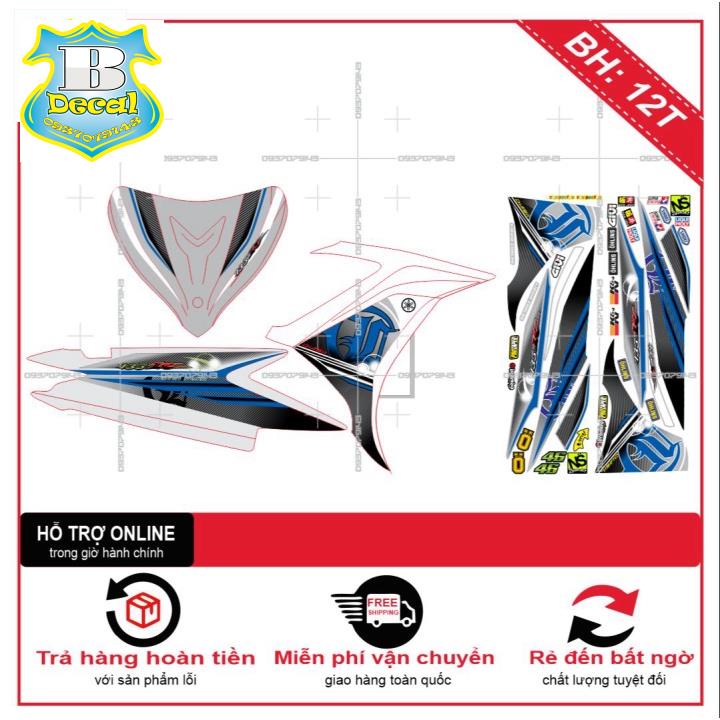 ( Quí khách vui lòng mang ra tiệm cho thợ dán ) Tem EX 2011 LC DÁN XE TRẮNG [Bi Decal]