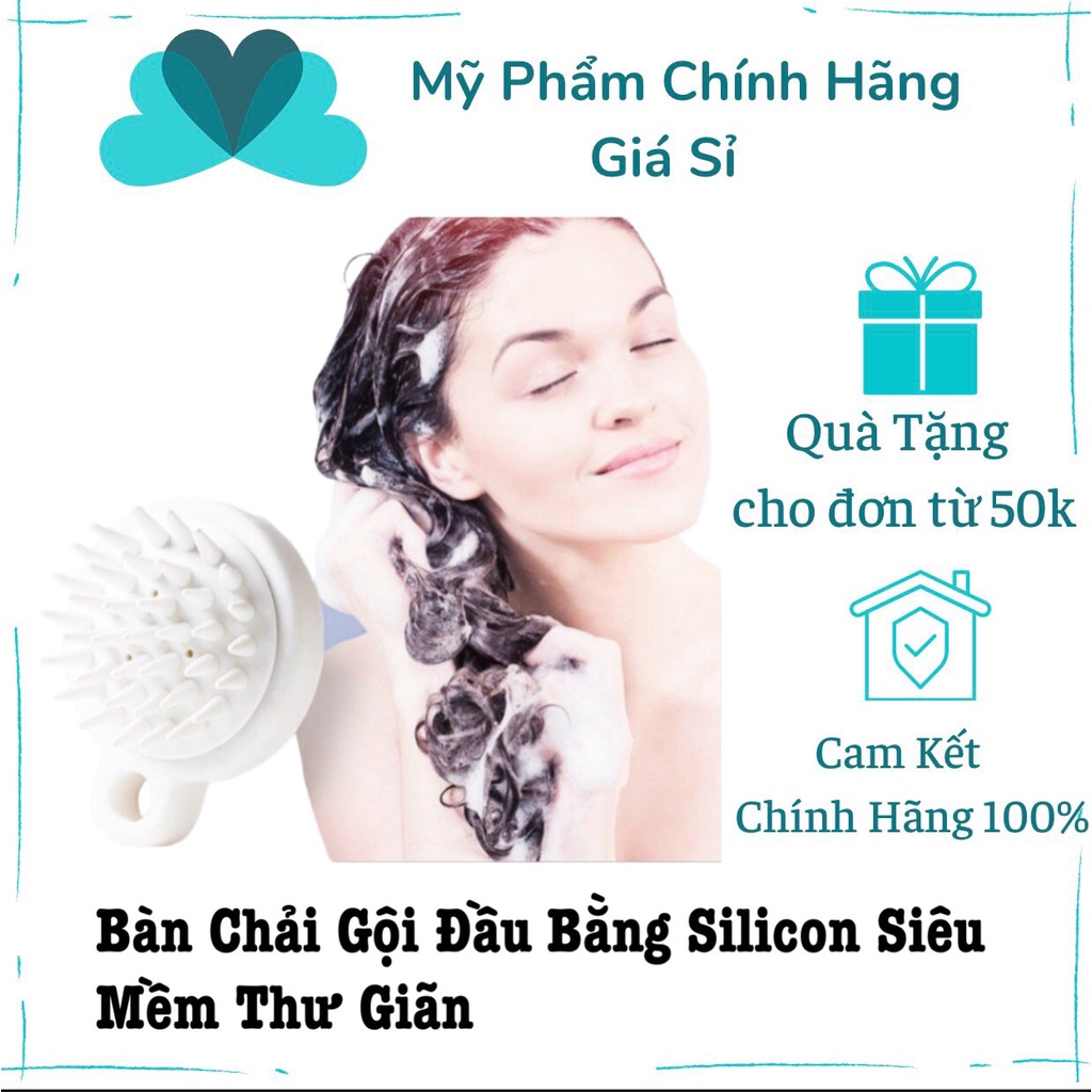 Bàn Chải Gội Đầu Bằng Silicon Siêu Mềm Thư Giãn