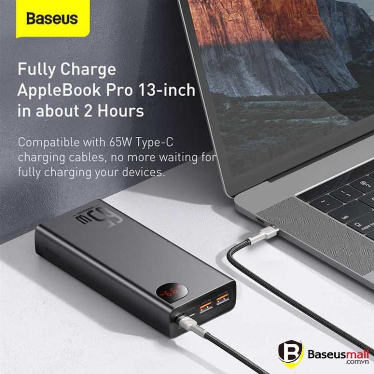 Baseus -BaseusMall VN Pin sạc dự phòng Baseus Adaman Digital Display Quick Charge Power Bank 20000mAh 65W