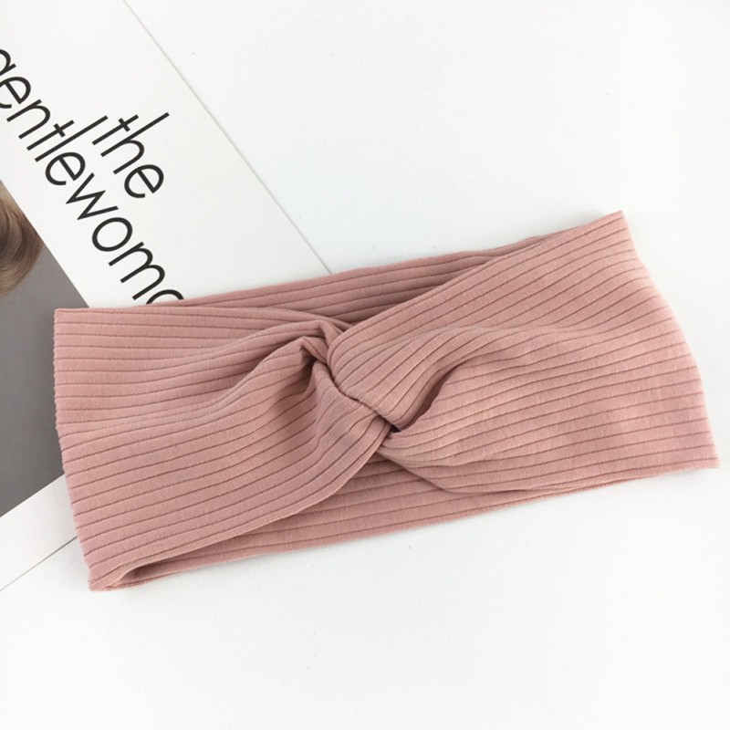 Băng đô sọc ngắn , rộng , rửa mặt , dành cho nữ