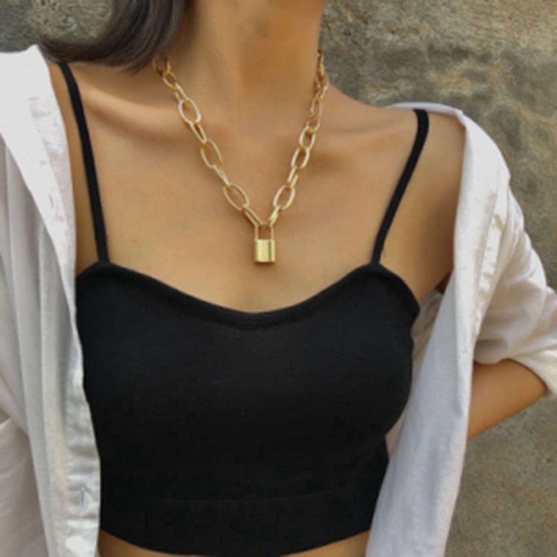 Vòng cổ choker họa tiết ổ khóa xinh xắn dành cho cặp đôi
