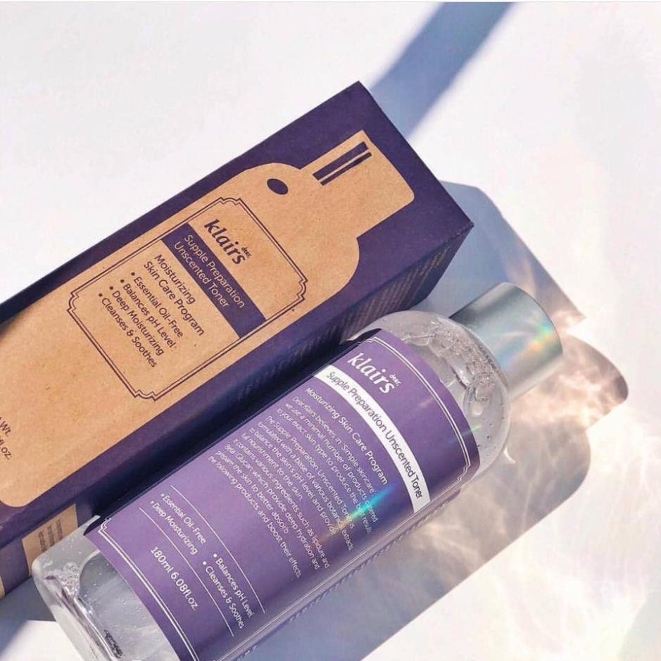 Toner Klairs Supple Preparation Unscented - Nước Hoa Hồng Klairs Không Mùi Dưỡng Ẩm - 180ml | BigBuy360 - bigbuy360.vn