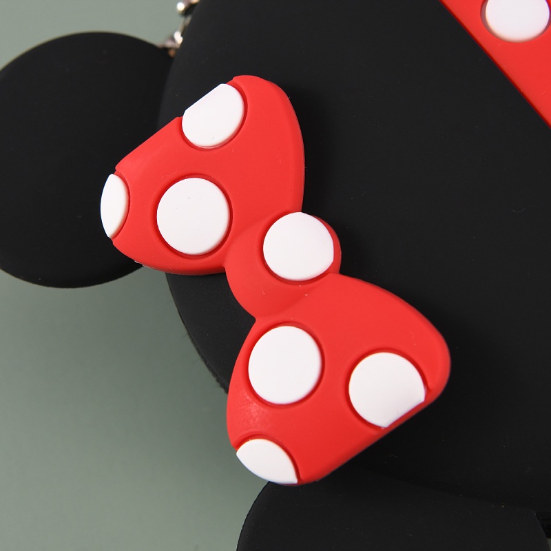 Túi Đeo Chéo Vai Bằng Silicon Hình Mickey Minnie Dành Cho Bé Gái