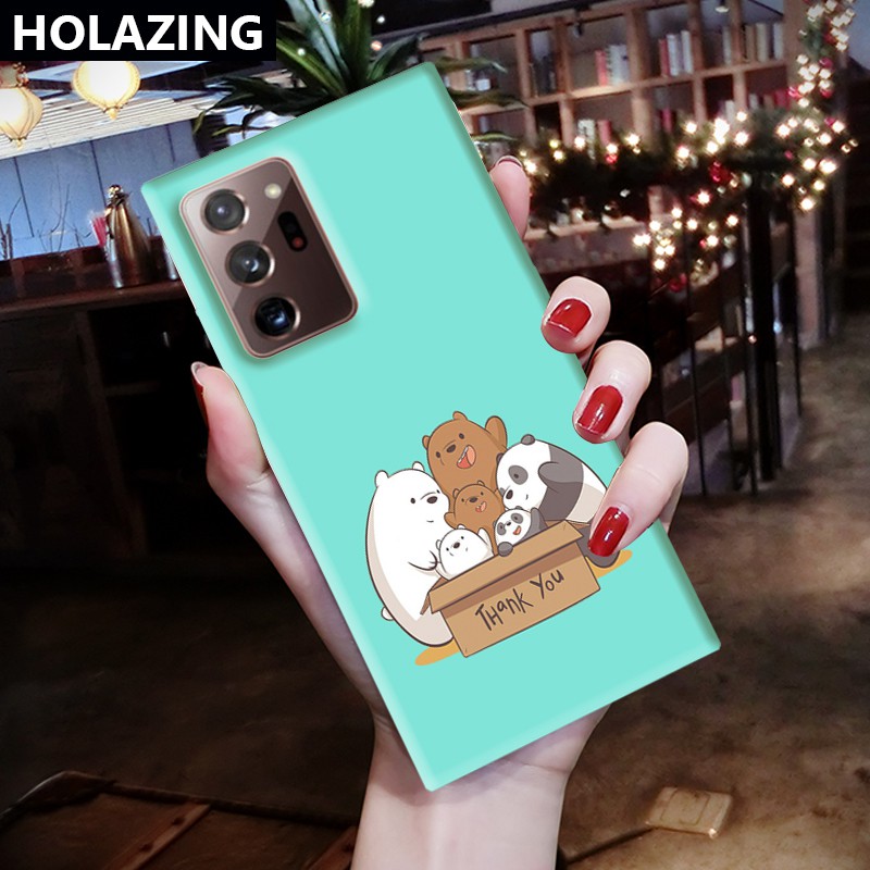 Samsung Galaxy A72 A52 5G A32 4G A12 A02S A21S A42 A31 iPhone6S Candy Color vỏ điện thoại Phone Cases We Bare Bear Soft Silicone Cover