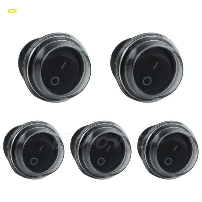 Set 5 Công Tắc Bật / Tắt 12v 2 Pin Chống Nước Cho Tàu Thuyền