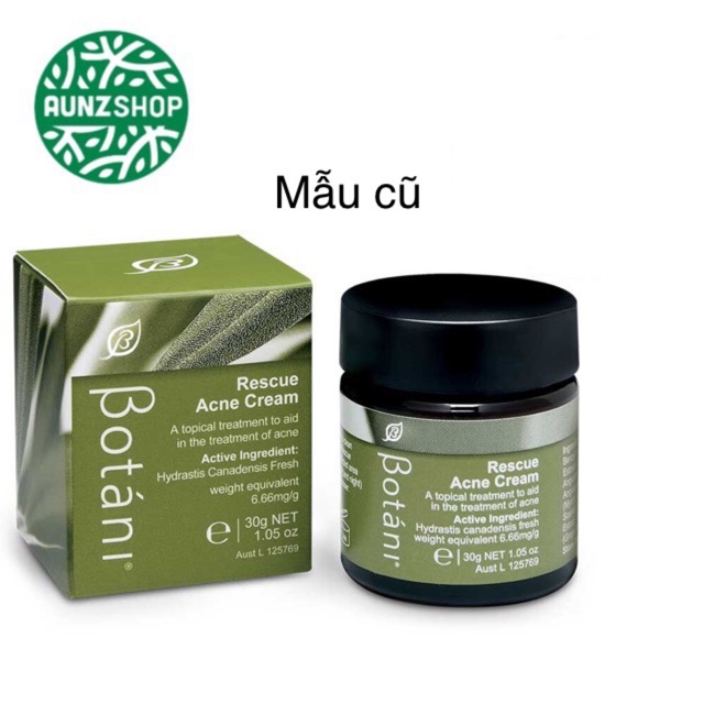 [Full 30g] Kem hữu cơ BOTANI Rescue Acne Cream 30 g