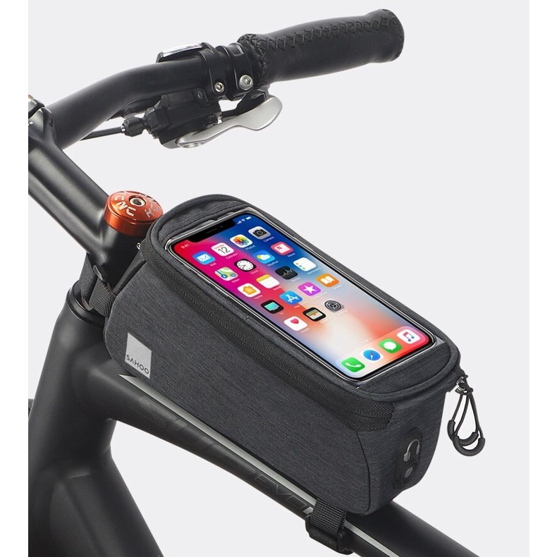 Túi gắn ống ngang dành cho xe đạp tương thích với điện thoại cảm ứng Sahoo Urban Smart Phone Top tube bag