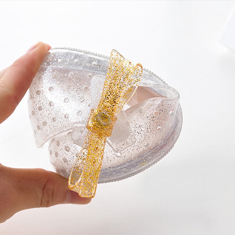 Xăng đan Gắn Nơ Có Đèn Led Màu Hồng Xinh Xắn Cho Bé Gái