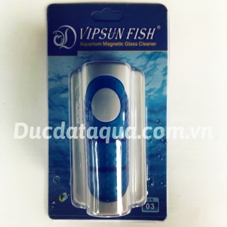 Nam trâm lau kính bể cá vipsun 03 -đồ vệ sinh lau kính bể cá -dụng cụ cọ bể nam châm