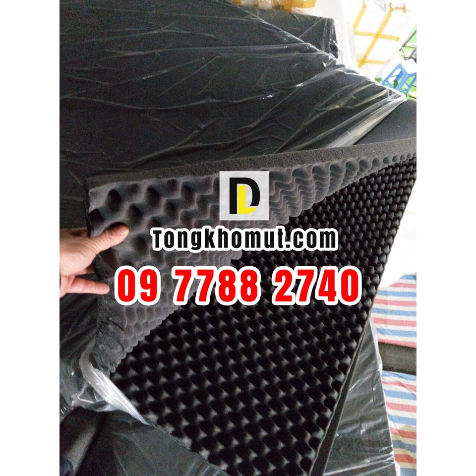 Mút tiêu âm, cách âm KT 200x160(cm)  dày 5cm LOẠI 1-   cho phòng thu - hình TRỨNG - mút mịn, cứng, bền