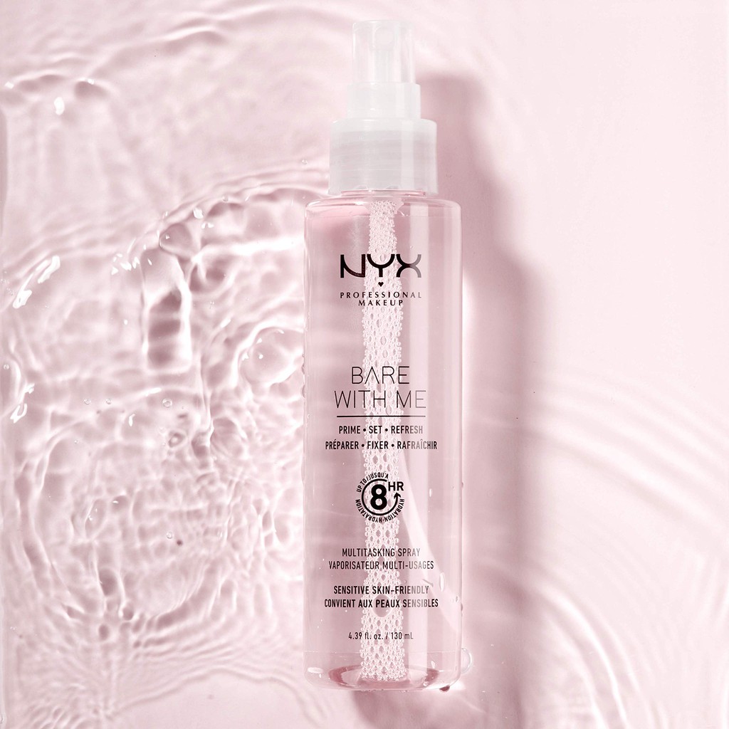 XỊT KHÓA GIỮ LỚP MAKE UP NYX BARE WITH ME PRIME SET REFRESH MULTITASKING SPRAY 130ML CHÍNH HÃNG - 7264