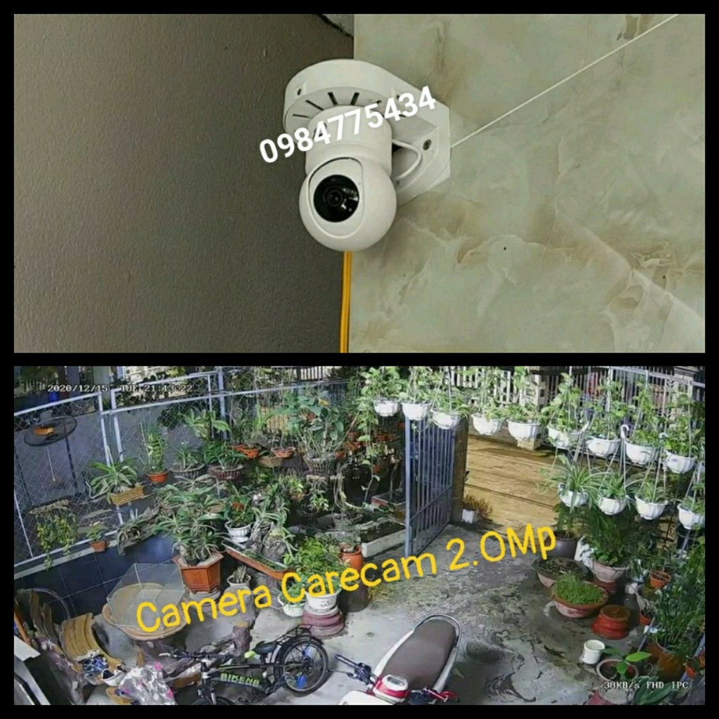 Camera wifi Carecam Phiên bản V5PRO 2.0MP, xoay 360 độ, đàm thoại 2 chiều, báo động chống trộm, app CARECAM PRO | BigBuy360 - bigbuy360.vn