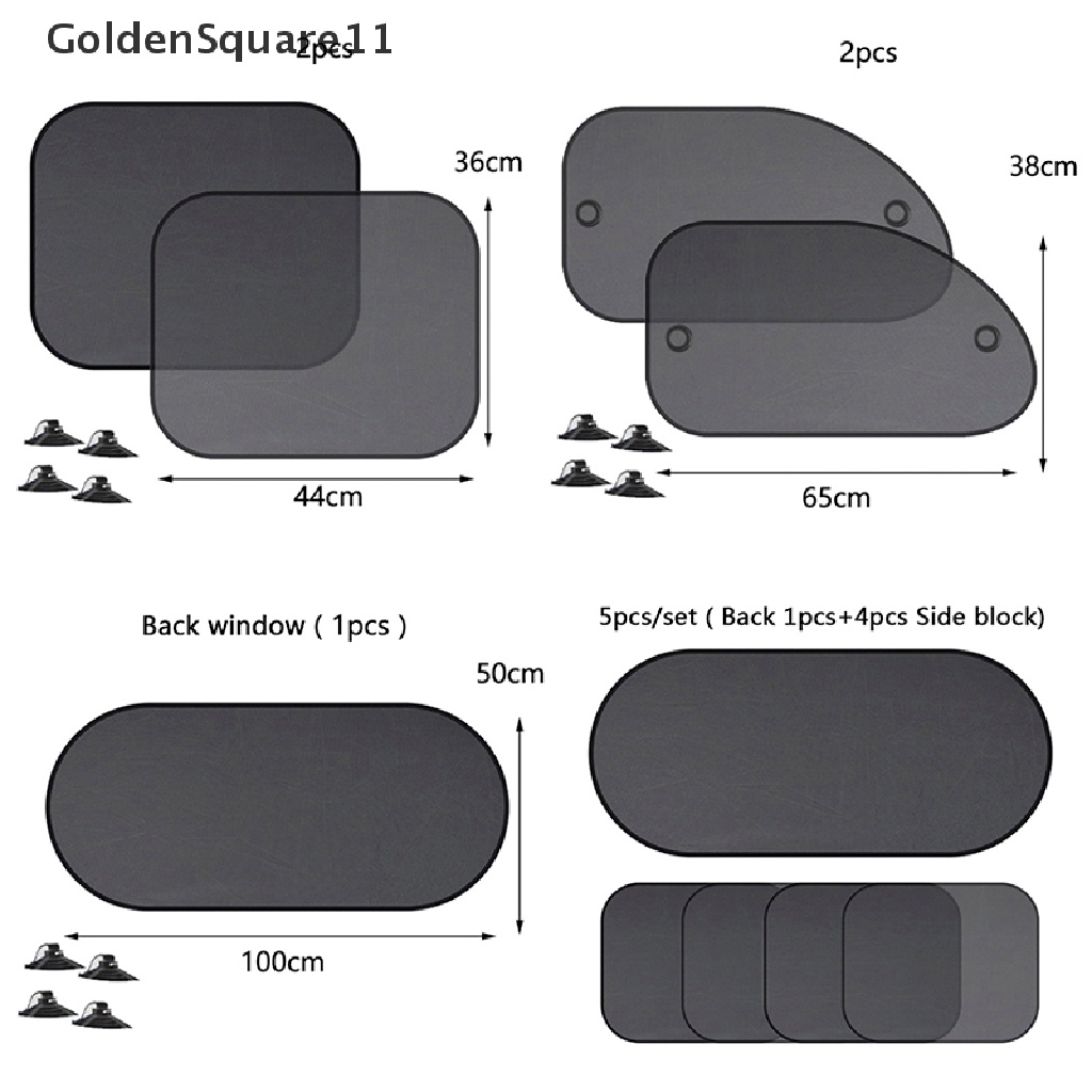 Set 5 Tấm Lưới Che Nắng Chống Tia UV Cho Cửa Sổ Xe Hơi Goldsquare11